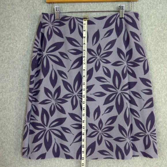 Boden Size 12 UK/8 US Regular Purple Floral Patterned Wool Blend Skirt Pencil - Picture 6 of 14